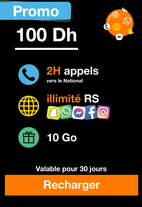 Recharge Réseaux Sociaux 5Dh(*6)