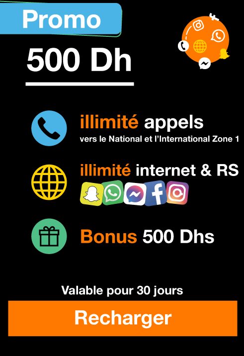 Recharge Réseaux Sociaux illimités (*6)