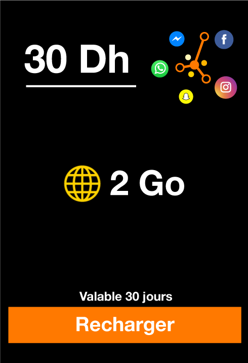 Recharge Réseaux Sociaux illimités (*6)